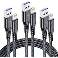 iPhone Charger 6ft, Cabepow [3 Pack] Lightning Cable 6 Foot, iPhone Charging Cord 6 Feet 2.4A USB Cables Compatible with…