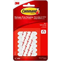 Command Medium Replacement Strips, White, 12-Strips, Re-Hang Indoor Hooks