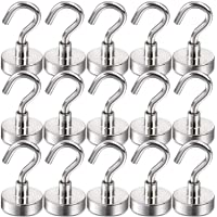 DIYMAG Magnetic Hooks, Facilitate Hook for Cruise, Home, Kitchen, Workplace, Office and Garage, Pack of 15