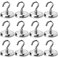 LOVIMAG 100LBS Heavy Duty Magnetic Hooks, Strong Neodymium Magnet Hooks for Home, Kitchen, Workplace, Office etc, Hold…