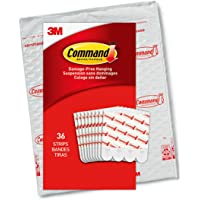 Command Medium Refill Strips, White, 36-Strips - Easy to Open Packaging