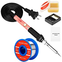 Soldering Iron Kit, 60W Soldering Iron with Ceramic Heater, 4-in-1 Adjustable Temperature Soldering Welding Iron Kit for…