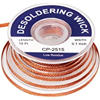 Lesnow No-Clean solder wick braid with flux Super 10ft Length Wick Desoldering Braid Removal Tool Solder Sucker 1 piece…