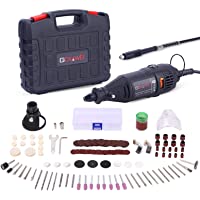 GOXAWEE Rotary Tool Kit with MultiPro Keyless Chuck and Flex Shaft - 140pcs Accessories Variable Speed Electric Drill…