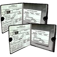 ESSENTIAL Car Auto Insurance Registration BLACK Document Wallet Holders 2 Pack - [BUNDLE, 2pcs] - Automobile, Motorcycle…