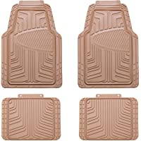 Amazon Basics 4-Piece Premium Rubber Floor Mat for Cars, SUVs and Trucks, All Weather Protection, Universal Trim to Fit…