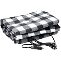 Stalwart - Electric Car Blanket- Heated 12 Volt Fleece Travel Throw for Car and RV-Great for Cold Weather, Tailgating…