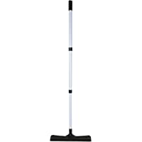 FURemover Broom, Pet Hair Removal Tool with Squeegee & Telescoping Handle That Extends from 3-5', Black & Yellow