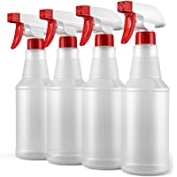 LiBa Spray Bottles (4 Pack,16 Oz), Refillable Empty Spray Bottles for Cleaning Solutions, Hair Spray, Watering Plants…