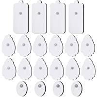 NURSAL 20 Pack TENS Electrodes, Reusable Self-Adhesive Replacement Pads Compatible with TENS Unit Muscle Stimulators…