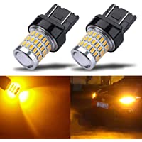 iBrightstar Newest 9-30V Super Bright Low Power 7443 7440 T20 LED Bulbs with Projector Replacement for Front Rear Turn…