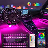 Interior Car Lights Keepsmile Car Accessories Car Led Lights APP Control with Remote Music Sync Color Change RGB Under…