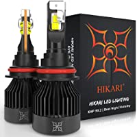 Hikari VisionPlus 9004/HB1 LED Bulbs,15000LM Dual Beam,30W TOP XHP50.2 LED Equivalent to 100W Ordinary LED, High Lumens…