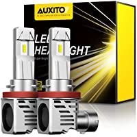 AUXITO H11 LED Headlight Bulbs 12000lm Per Set 6500K Cool White Wireless H8 H9 Headlight LED Bulb, Pack of 2