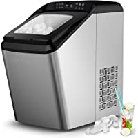 CROWNFUL Compact Ice Maker for Countertop, 9 Bullet Ice Cubes Ready in 7-10 Mins, 33 lbs Ice Cubes in 24H, 2 Size (S/L…