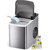 Wizisa Ice Maker Machine for Countertop, 9 Bullet Ice Cubes Ready in 6 Minutes, 26lbs in 24Hrs Portable Ice Maker…