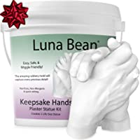 Luna Bean Keepsake Hands Casting Kit | DIY Plaster Statue Molding Kit | Hand Holding Craft for Couples, Adult & Child…