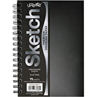 Pacon UCreate Poly Cover Sketch Book, 9" x 6", Heavyweight 75 Sheets