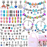Bracelet Making Kit for Girls, Flasoo 85PCs Charm Bracelets Kit with Beads, Jewelry Charms, Bracelets for DIY Craft…