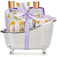 Gift Basket for Women - Spa Luxetique Gifts for Women, 8 Pcs Lavender Spa Set with Body Lotion, Bath Salt, Bath Bombs…
