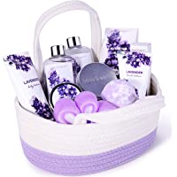 Gifts for Women - Gift Basket for women, Body & Earth Lavender Scented Women Bath Spa Gift Set 11 Pcs with Essential Oil…