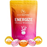 BodyRestore Shower Steamers (Pack of 12) Gifts for Women and Men - Grapefruit, Cocoa Orange & Citrus Essential Oil…