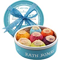 Aofmee Bath Bombs, 7 Pcs Fizzies Spa Kit Perfect for Moisturizing Skin, Birthday Valentines Mothers Day Anniversary…