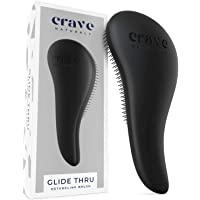Crave Naturals Glide Thru Detangling Brush for Adults & Kids Hair. Detangler Hairbrush for Natural, Curly, Straight, Wet…