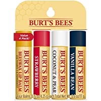 Burt’s Bees Lip Balm, Moisturizing Lip Care Valentine’s Gift for Men & Women, 100% Natural, Original Beeswax, Strawberry…