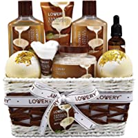 Bath and Body Gift Basket For Women and Men – 9 Piece Set of Vanilla Coconut Home Spa Set, Includes Fragrant Lotions…