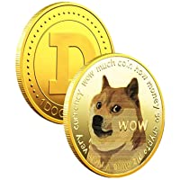 Dogecoin Coins Commemorative 2021 New Collectors Gold Plated Doge Coins, Gold Dogecoin Coins Commemorative tiktok (Color…