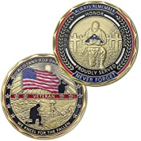 Military Veteran Challenge Coin United States We Stand for The Flag We Kneel for The Fallen