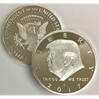2017 President Donald Trump Inaugural Silver EAGLE Commemorative Novelty Coin 38mm. 45th President of the United States…