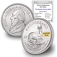 2017 ZA - Present (Random Year) South Africa 1 oz Silver Krugerrand Coin Brilliant Uncirculated w/Certificate of…