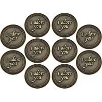 Bulk Set of 10 Romantic Love Expression Coins, I Adore You, I Want a Lifetime with You, Anniversary Pocket Tokens for…
