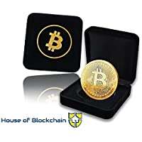 Bitcoin Coin in Luxury Showcase Edition Box: Limited Edition Physical Gold Coin with Crypto Coin Display Case…
