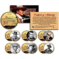 John Wayne Movies 24K Gold Plated Iowa Quarters 6-Coin Set Officially Licensed Stagecoach