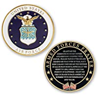 US Air Force Armed Forces Prayer Coin - USAF Valor Challenge Coin – Gift for Airmen (AIR Force)