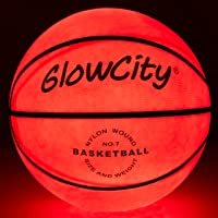 GlowCity Glow in The Dark Basketball - Light Up, Indoor or Outdoor Basketballs with 2 LED Lights and Pre-Installed…