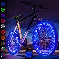 Activ Life 2-Tire Pack LED Bike Wheel Lights with Batteries Included! Get 100% Brighter and Visible from All Angles for…