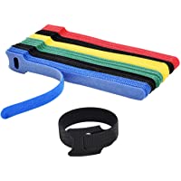 Hmrope 60PCS Fastening Cable Ties Reusable, Premium 6-Inch Adjustable Cord Ties, Microfiber Cloth Cable Management…