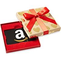 Amazon.com Gift Card in Gold Hearts Box