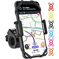TruActive Premium Bike Phone Mount Holder, Motorcycle Phone Mount, 6 Color Bands Included, Cell Phone Holder for Bike…