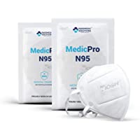 MedicPro N95 Mask NIOSH Approved, Individually Wrapped N95 Particulate Respirator Mask Made in USA Pack of (10,50,100…