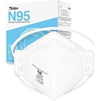 NIOSH Approved N95 Mask Particulate Respirator - Pack of 10 Face Masks - Universal Fit