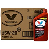 Valvoline High Mileage with MaxLife Technology SAE 5W-20 Synthetic Blend Motor Oil 1 QT, Case of 6 (Packaging May Vary)