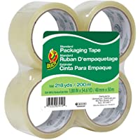 Duck Brand Standard Packaging Tape Refill, 4 Rolls, 1.88 Inch x 55 Yard, Clear (240238)