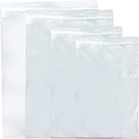 SNL Quality Zipper Lock Reclosable Clear Disposable Plastic Bags, Strong | Assorted Large Bag Sizes - 6" X9", 8" X 10…