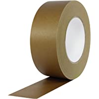 ProTapes Pro 184HD Rubber High Tensile Kraft Flatback Carton Sealing Tape with Paper Backing, 7 mils Thick, 55 yds…
