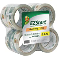 Duck EZ Start Packing Tape, 1.88 Inches x 54.6 Yards, Clear, 8 Pack (282404)